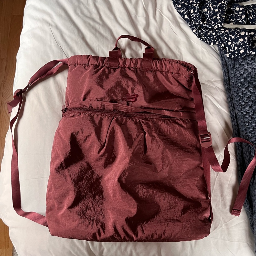 New Balance Tote Maroon Backpack NWOT